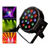 Foco Luces 18 Led Rgb Dmx Fiesta Disco Corriente