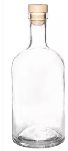 Botella Vidrio Barrica 750cc Vino Bebida Gin Decoración X6u