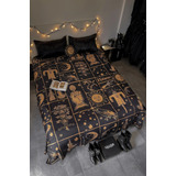 Killstar Manta De Cama Pared Decorativa Folk Horror Luna Sol