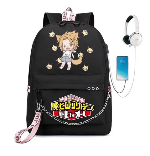 Mochilas Escolares My Hero Academia Con Puerto De Carga Usb