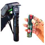 Kit Defensa Personal Unisex Gas + Linterna Protección Robo