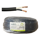 Cable Extra Uso Rudo 100% Cobre 2x10 Awg Rollo De 50m