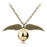 Collar Con Dije De Snitch Dorada Harry Potter Color Dorado