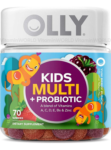 Olly Niños Probioticos Premium Vitaminas A,c,d,e,b's & Zinc