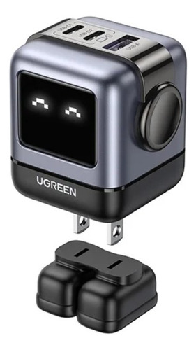 Ugreen Nexode Cargador Rápido Gan De 65w 3 Puertos Usb Negro