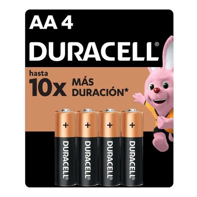 Duracell Pilas Aa Alcalinas 1.5v, 4 Baterías Larga Duración | MercadoLibre