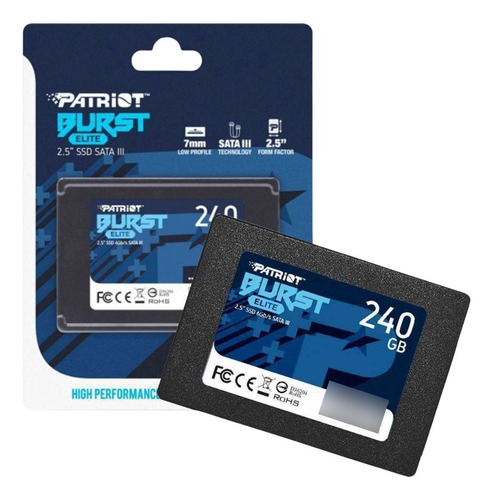 Ssd 240gb Patriot Burst Elite Sata 3 2,5  7mm Hd Disco Solido