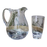 Set Acrílico 4 Vasos Altos 500 Ml + Jarra 1 L