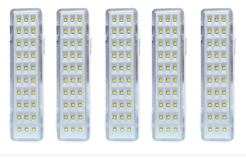 Kit 5 Luminárias Emergência Slim 30 Leds Blumenau Iluminação