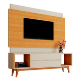 Rack Com Painel Delux 1.8 Off White Com Nature - Moveisaqui