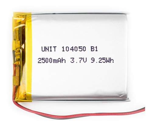 2500mah Bateria Recargable Lipo 104050 3.7v 50x40x10 Mm