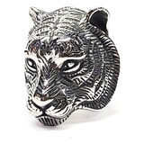 Anillo Tigre Calavera  Acero Quirurgico 316l