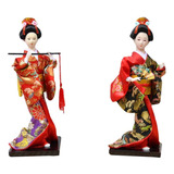 .. 2x11 Pulgadas Japonés Geisha Muñeca, Adorno Oriental