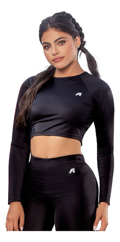 Crop Top Mujer Negro Mp 86997