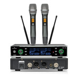 Microfonos Gc Er101 2canales De Mano Inalambrico Sistema Uhf