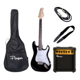 Kit Combo Guitarra Eléctrica Parquer Con Amplificador 10w 