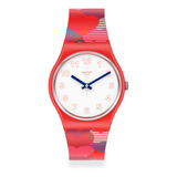 Reloj Swatch Heart Lots Gr182 Color De La Correa Rojo Y Azul