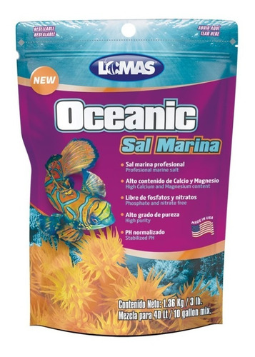 Sal Marina Oceanic Acuario Lomas 1.3 Kg