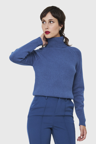 Sweater Beatle Acanalado Azul Índigo Nicopoly