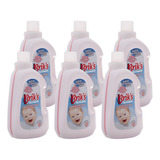 6 Detergentes Brik's Hipoalergénico Bebé Piel Sensible  18 L