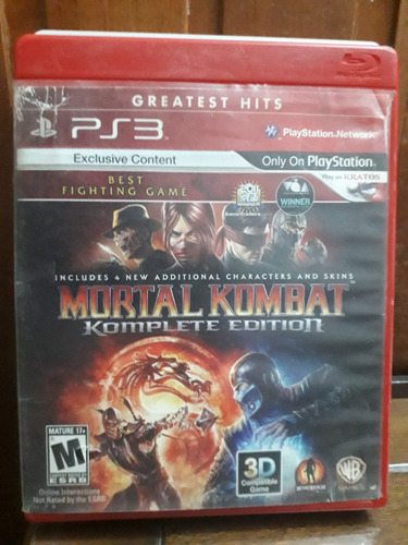 Mortal Kombat Komplete Edition - Fisico - Ps3
