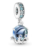 Charm Pulpo Azul Pandora Original Caja De Fábrica