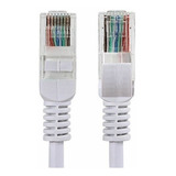 Cable De Red Utp Categoria 6 Blanco De 2 Metros