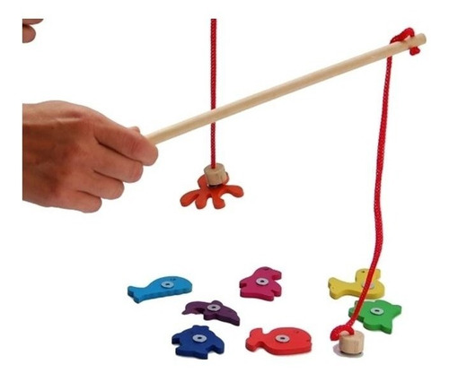 Juego De Pesca De Madera Para Niños - Juguetes Didácticos