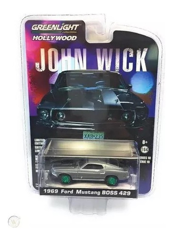 1969 Ford Mustang Boss 429 John Wick  Chase Greenlight 1:64