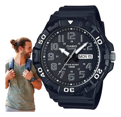 Relógio Pulso Casio Masculino Analógico Preto Mrw-210h-1avdf