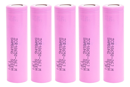 Kit 6 Baterias Recargable 18650 Samsung 26j 2600mah Lio-on 