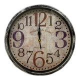Reloj De Pared Deco Vintage 30 Cms Antiquite De Parin 1870 #