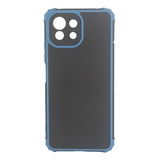 Estuche Mate Rígido Antigolpes Para Xiaomi Mi 11 Lite Azul