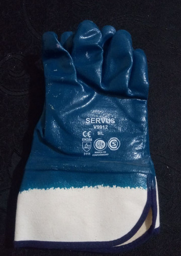 Guantes Nitrilo Azul Pesado Puño Lona Disponible 80 Pares