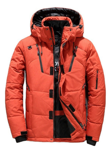 . Parka De Invierno Gruesa Con Capucha Cortavientos Deportivo