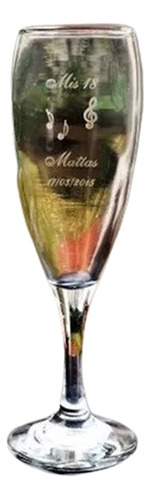 6 Copas Champagne Pregrabadas Láser Como La Foto Oferta 