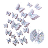48 Piezas Pegatinas De Pared De Mariposa 3d Con Purpurina Ca
