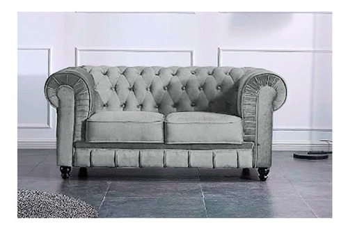 Love Seat Jafar Lino Gris Sala Sofa Sillon Mueble Plazas