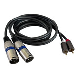 Cable De Audio Dual Xlr Macho A Rca Macho 1.5 Metros Dual