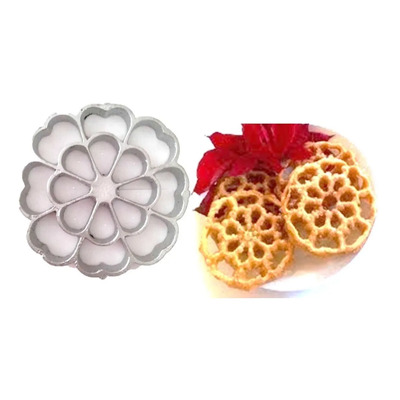 Molde Freir Buñuelos De Viento Postres 1 Pza. Flor Gris