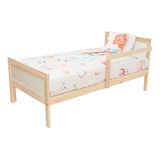 Cama Individual Kit Con Patas Madera De Álamo Infantil