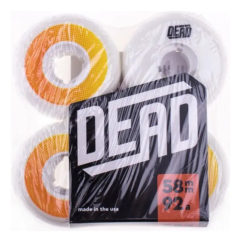 Ruedas Patin Agresivo Dead Wheels White Orangee Yellow 58mm