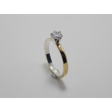 Anillo Compromiso Especial Oro 18k Y Plata 950