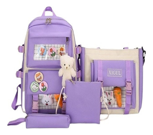 Ab Conjunto De Bolsos De Lona For Niñas Adolescentes Ec