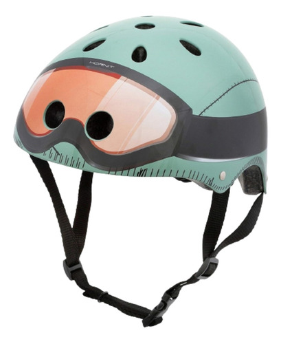 Casco Bicicleta Con Luz Infantil Militar Small Hornit