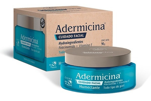 Adermicina Cuidado Facial Humectante 90gr Hydraingredientes
