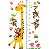 Dekosh Giraffe & Monkeys - Tabla De Pared De Altura Para Nin