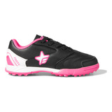 Botines Pista Footy 3008b Negro Rosa Niña