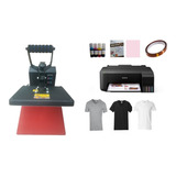 Kit Transfer: Plancha 60x40 +epson L3110+tinta+3 Cami Gildan