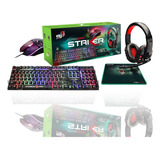 Kit Teclado Semi-mecânico + Mouse Gamer + Mouse Pad +headset